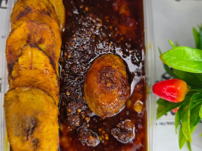 Ewa Agoyin with Agege bread