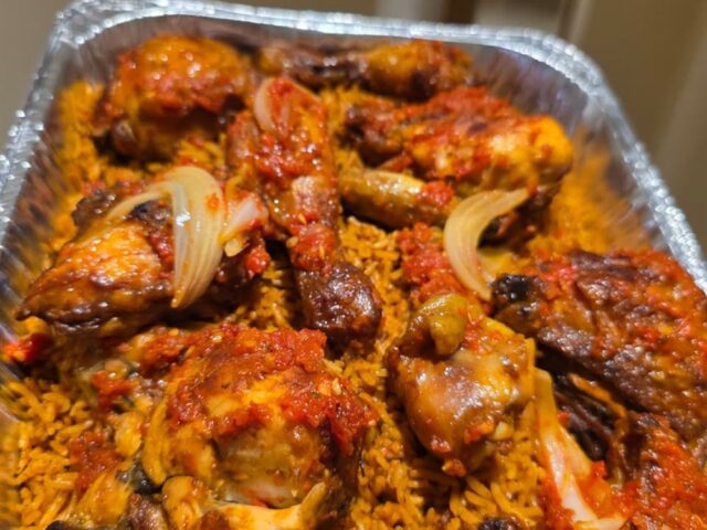 Jollof rice with chicken